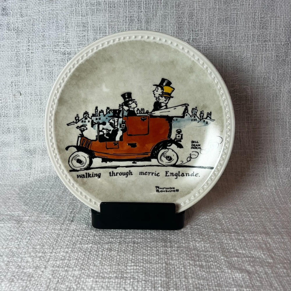 Vintage‎ Norman Rockwell Collector Plate Walking Through Merrie Englande Decor